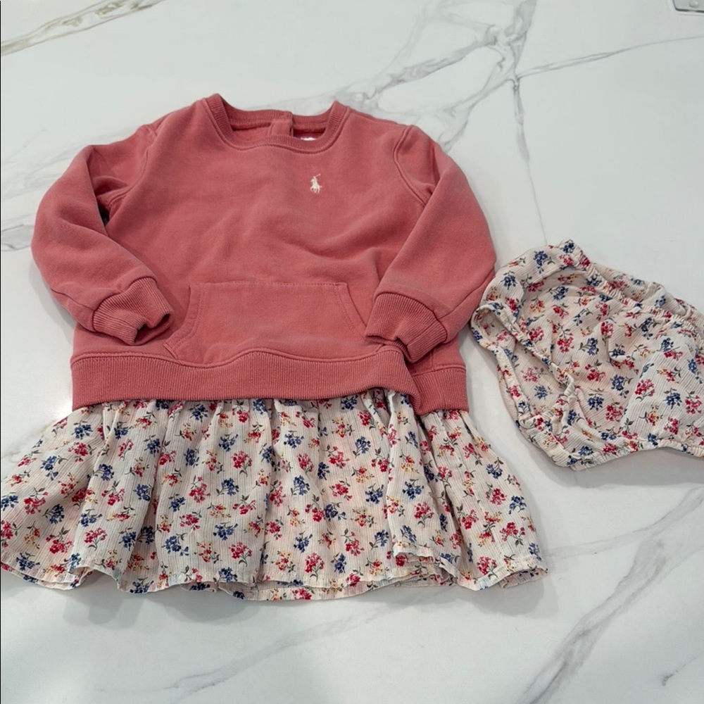 Ralph Lauren Mixed Media Dress with Bloomers